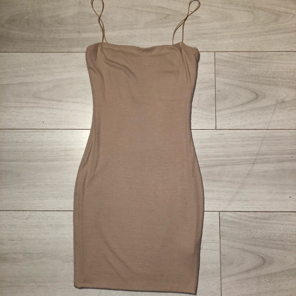 Cream colored spaghetti strapped dress